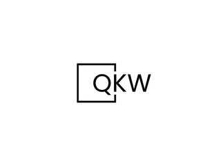 QKW letter initial logo design vector illustration