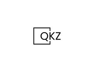 QKZ letter initial logo design vector illustration