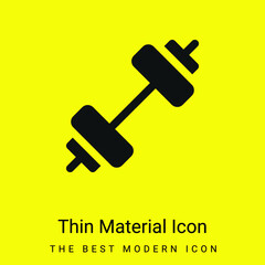 Barbell minimal bright yellow material icon