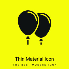 Balloon minimal bright yellow material icon