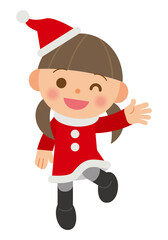 サンタコスチュームの子供