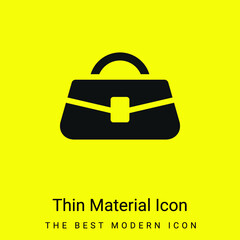 Bag minimal bright yellow material icon