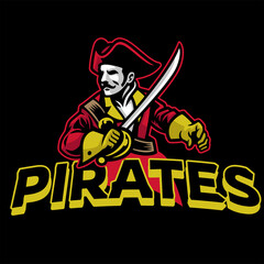 Captain Pirate School Sport Logo