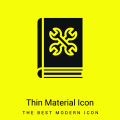 Book minimal bright yellow material icon