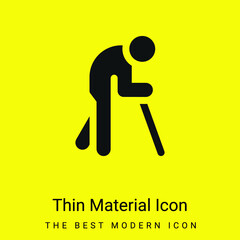 Blind minimal bright yellow material icon