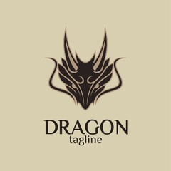 simple dragon logo. vector illustration for business logo or icon