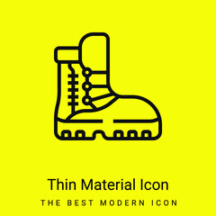 Boots minimal bright yellow material icon