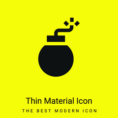 Bomb minimal bright yellow material icon