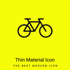 Bicycle Healthy Transport minimal bright yellow material icon