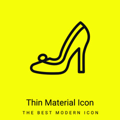 Bridal Shoe minimal bright yellow material icon