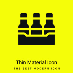 Bottles minimal bright yellow material icon