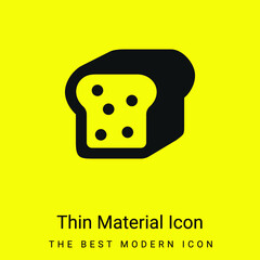 Bread Piece With Seeds minimal bright yellow material icon