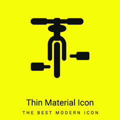 Bicycle minimal bright yellow material icon