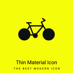 Bicycle minimal bright yellow material icon