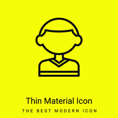 Boy minimal bright yellow material icon