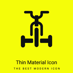 Bicycle minimal bright yellow material icon