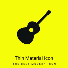 Acoustic Guitar minimal bright yellow material icon