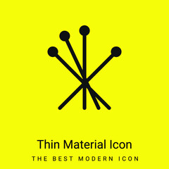 Acupuncture minimal bright yellow material icon