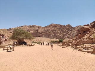 La cité nabatéenne Petra, située au sud de l'actuelle Jordanie, ancien chemin et historique de...