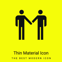 Agreement minimal bright yellow material icon