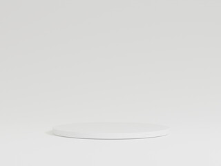 White podium minimal abstract and zen style background for product, 3d rendering geometric shape, Stage for awards on website in modern