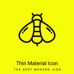 Bee minimal bright yellow material icon