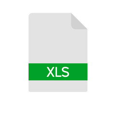 XLS file icon. Spreadsheet document type. Modern flat design graphic illustration. Vector XLS icon