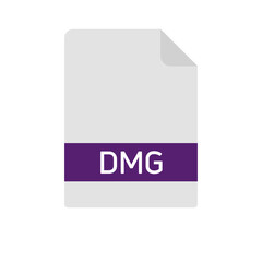 DMG file format, extension color line icon. Vector illustration