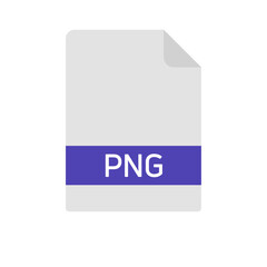 PNG file format, extension color line icon. Vector illustration
