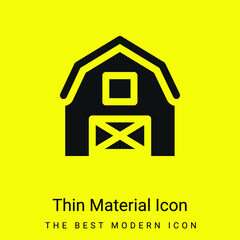 Barn minimal bright yellow material icon