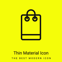 Bag minimal bright yellow material icon