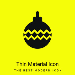 Bauble minimal bright yellow material icon
