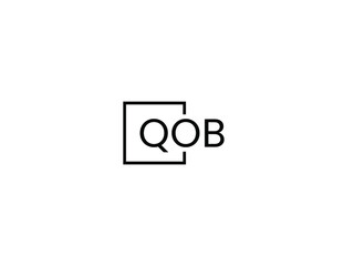 QOB letter initial logo design vector illustration