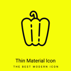 Bell Pepper minimal bright yellow material icon