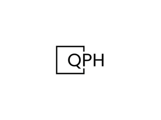 Fototapeta premium QPH letter initial logo design vector illustration