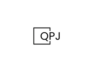 QPJ letter initial logo design vector illustration