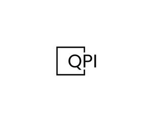 QPI letter initial logo design vector illustration