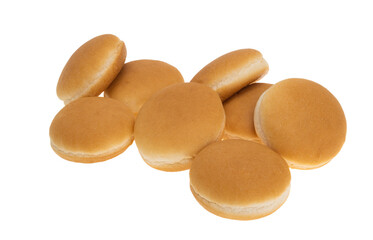 small burger buns isolated