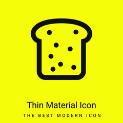 Bread minimal bright yellow material icon