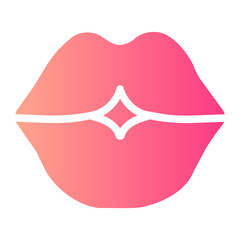 Lips gradient icon
