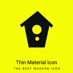 Birds House minimal bright yellow material icon
