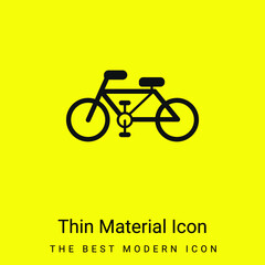 Bicycle Ecological Transport minimal bright yellow material icon