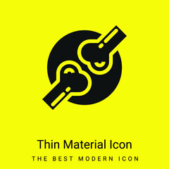 Bones minimal bright yellow material icon