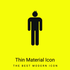 Boy minimal bright yellow material icon