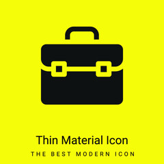 Briefcase minimal bright yellow material icon