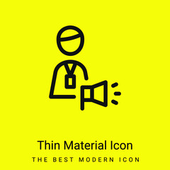 Advertising Agency Account Executive minimal bright yellow material icon