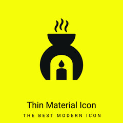 Aromatherapy minimal bright yellow material icon