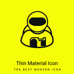 Astronaut minimal bright yellow material icon