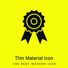 Fototapeta premium Award minimal bright yellow material icon