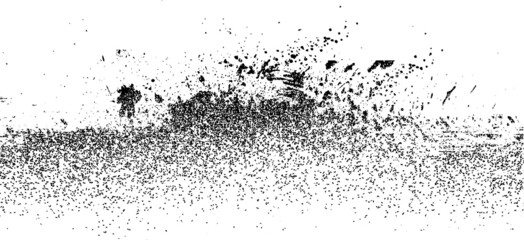 Grunge Paint stripe . Vector brush Stroke . Distressed banner . Black isolated paintbrush collection . Modern Textured shape . Dry border in Black . 